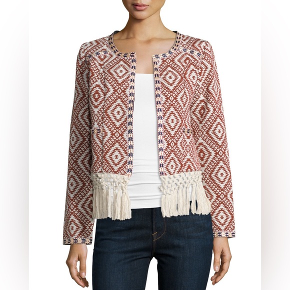 Tularosa Jackets & Blazers - Tularosa Santa Fe Southwestern Open Jacket in Burnt Red